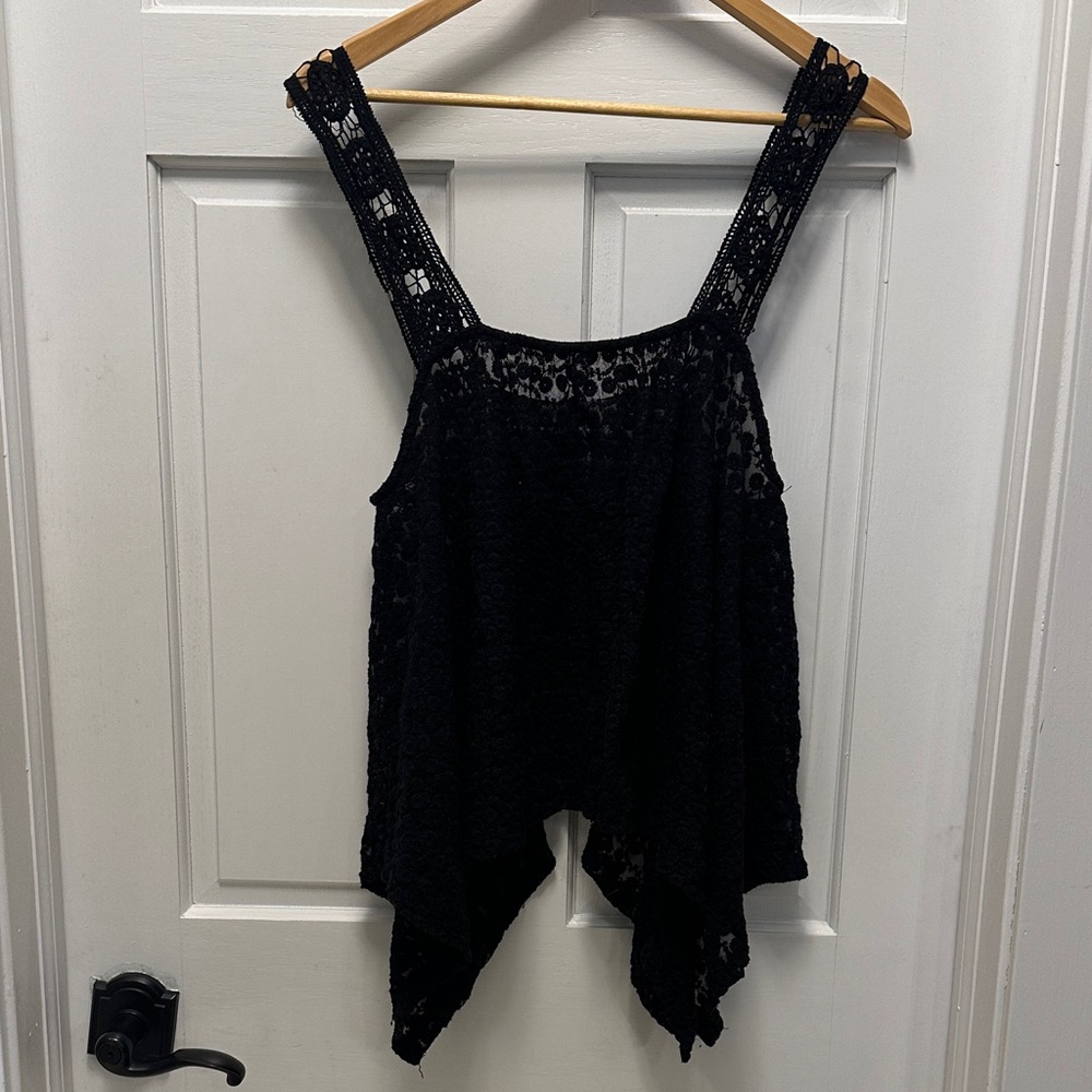 Urban Outfitter's Staring at Stars Small‎ Sheer Black Lace Women’s Tank Top
